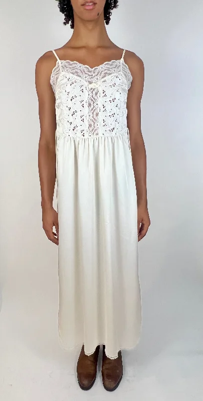70S DIOR SLIP DRESS, SNOW