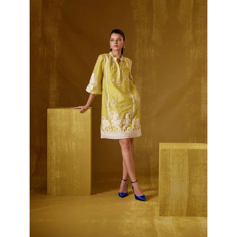 BUNKA Green Knee Length Dress