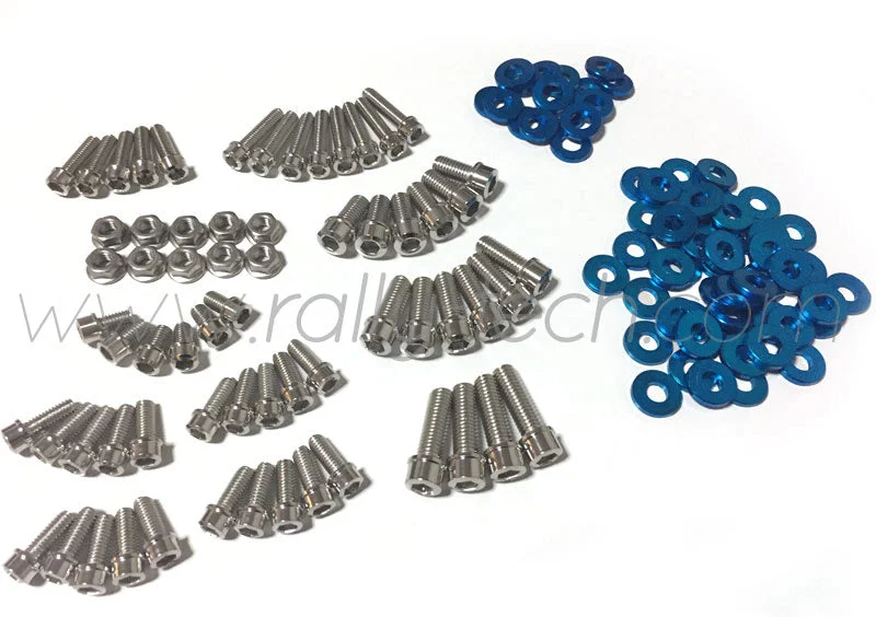 ENGINE BAY DRESS UP BOLT KIT - LANCER EVO 4, 5, 6, 7, 8, 9 - BLUE