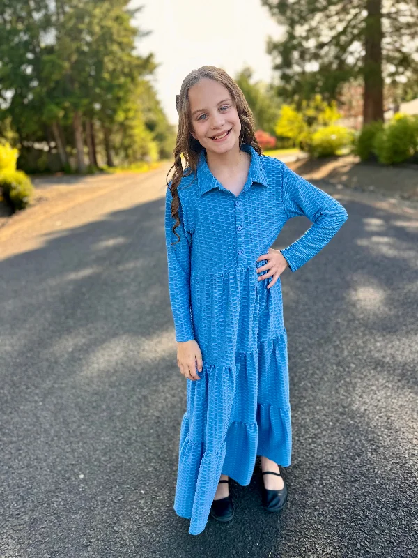 Morgan Dress In Girl’s-  Blue