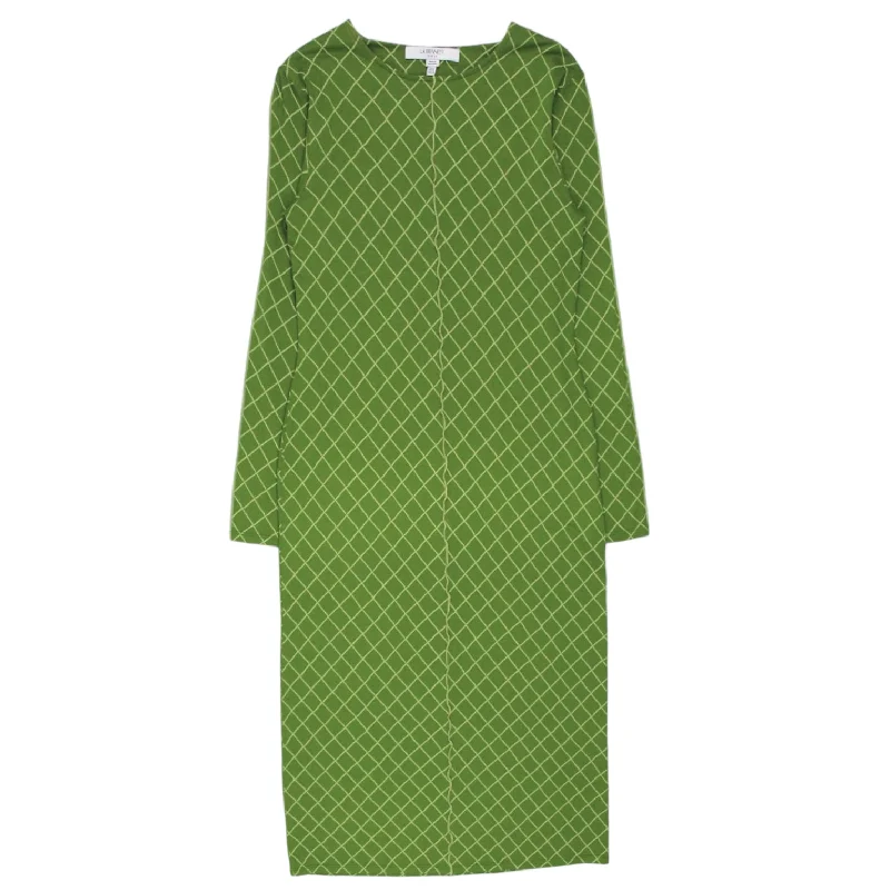 L.K. Bennett Green Diamond Overlock Dress