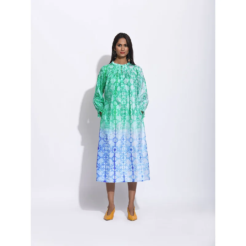 Swati Vijaivargie Multi Colour Ombre Shibori Dress