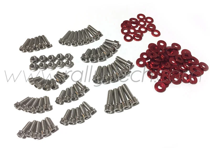 ENGINE BAY DRESS UP BOLT KIT - LANCER EVO 4, 5, 6, 7, 8, 9 - RED
