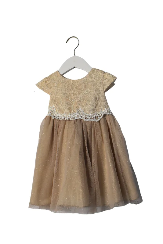 Rare Editions Short Sleeve Tulle Dress 24M