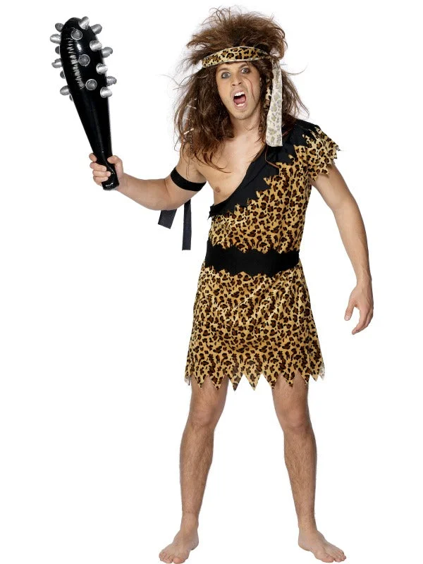 Mens Caveman Fancy Dress Costume Prehistoric Fancy Dress
