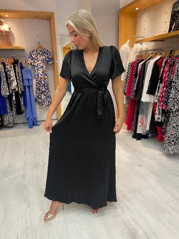 Kaffe Black Satin Dress