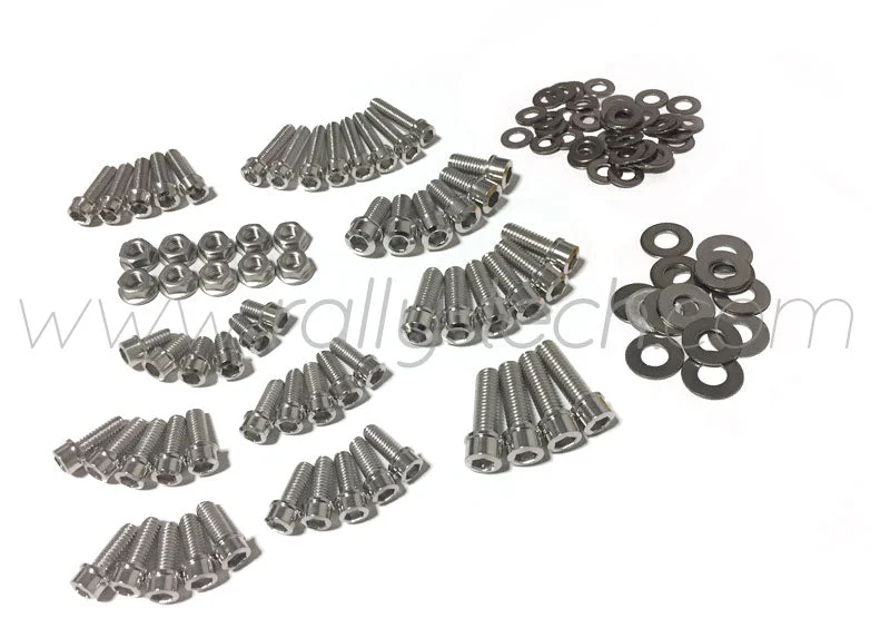 ENGINE BAY DRESS UP BOLT KIT - LANCER EVO 4, 5, 6, 7, 8, 9 - SILVER