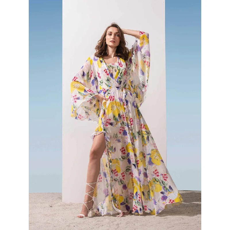 MANDIRA WIRK Long Dress with Round Neckline