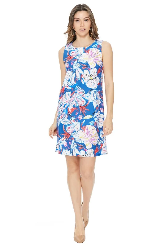 Mia Shift Dress in Royal
