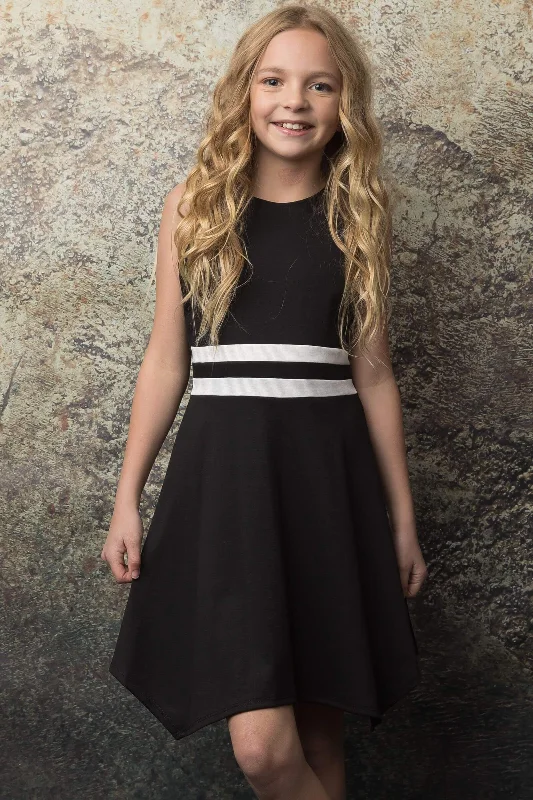 Two Striped Black Dress
