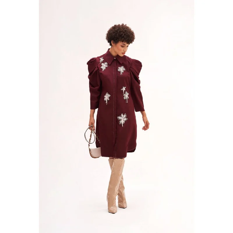 Our Love Flora Cranberry Dress