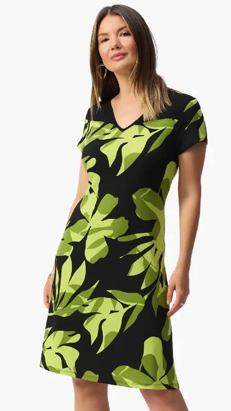Tropial Print A-Line Dress. Style JR251200