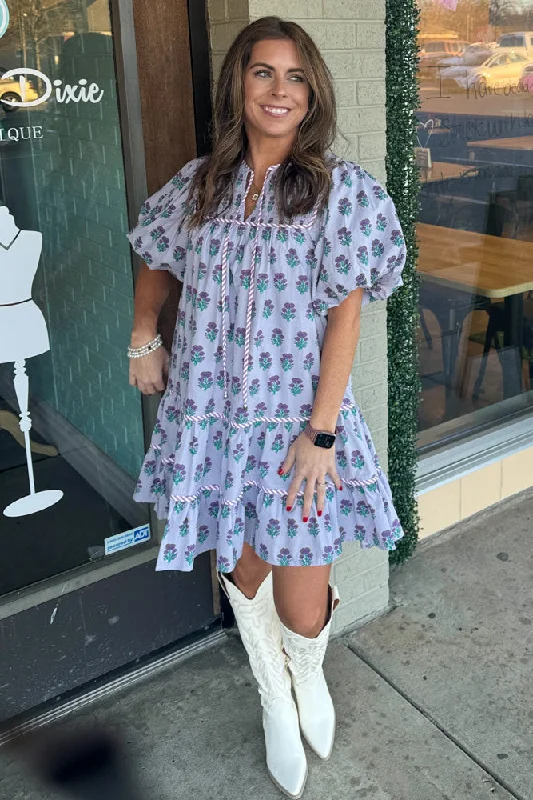 Feeling Your Best Floral Dress-Lavender