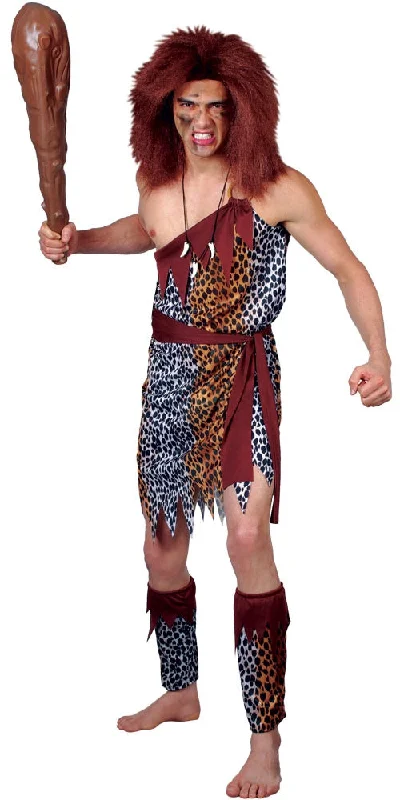 Men's Prehistoric Stone Age Wild Caveman Fancy Dress Costume