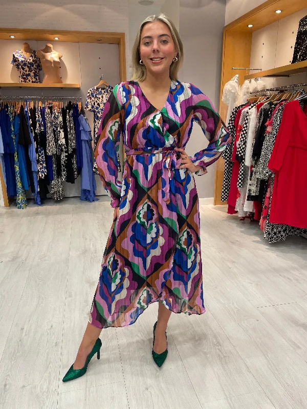 Smashed Lemon Purple Multicoloured Dress