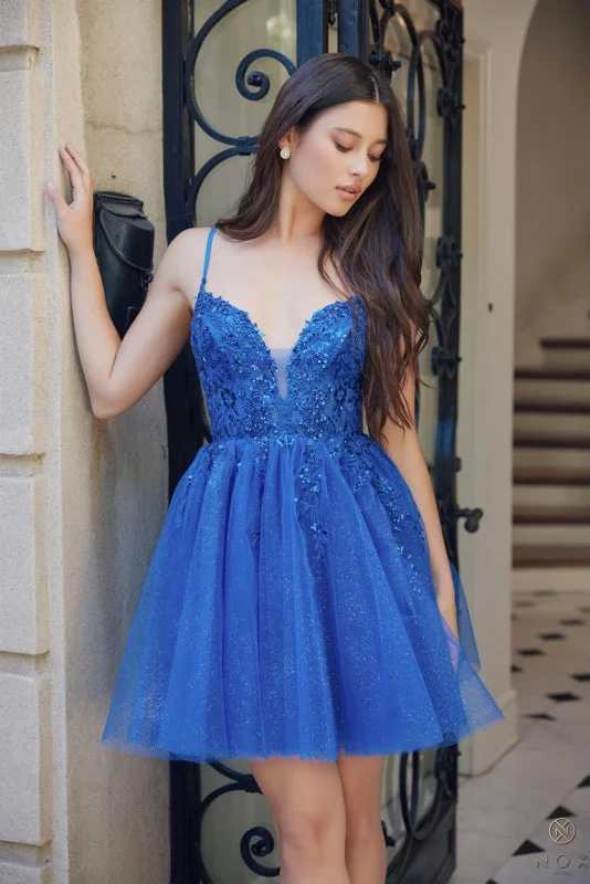 Floral Embroidered Cocktail Dress By Nox Anabel E902