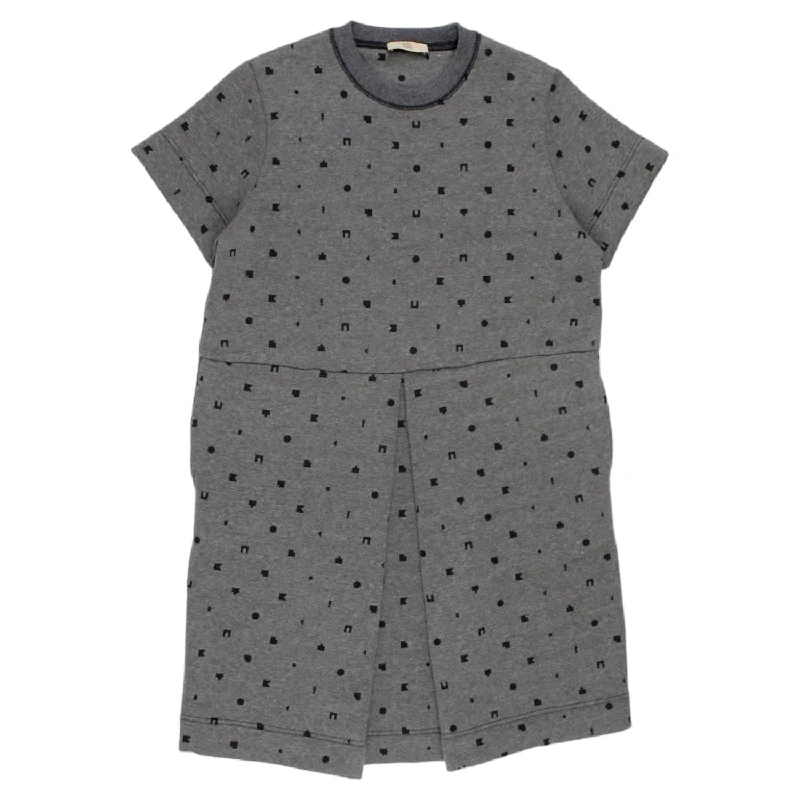 Orla Kiely Grey Print Sweatshirting Dress