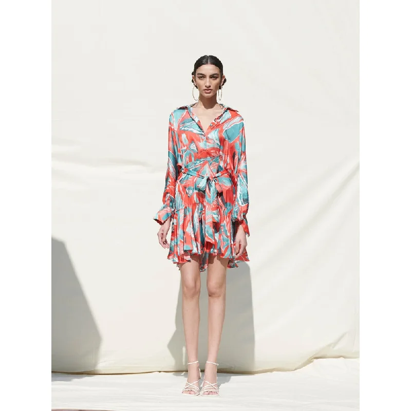 Mandira Wirk Multi-Color Printed Crepe Dress