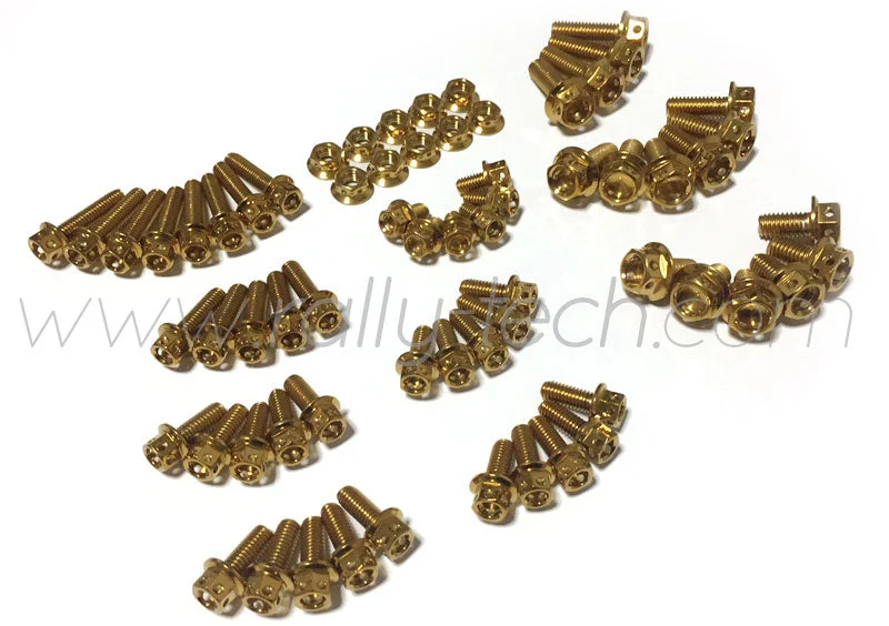 DRILLED ENGINE BAY DRESS UP BOLTS - EVO 4G63 - GOLD