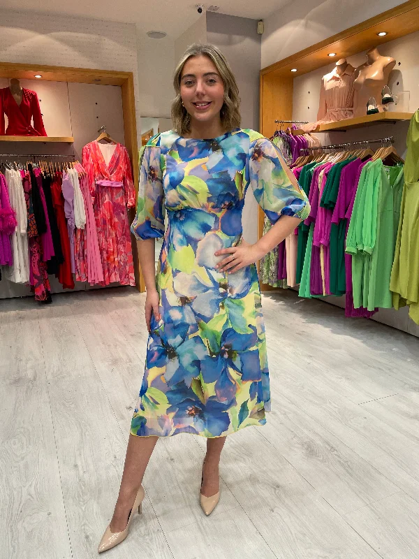 Casting Rose Waterlily Print Dress