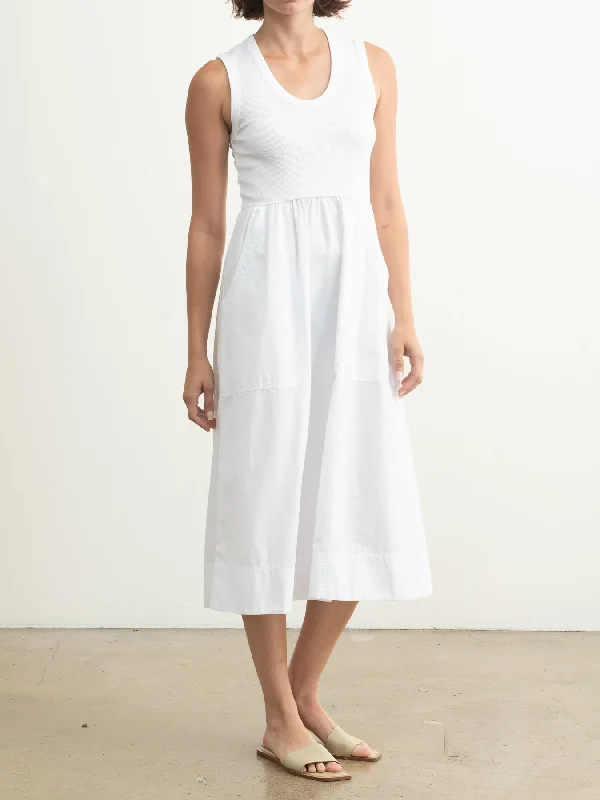 Jaclyn Dress in Paperweight Cotton - White
