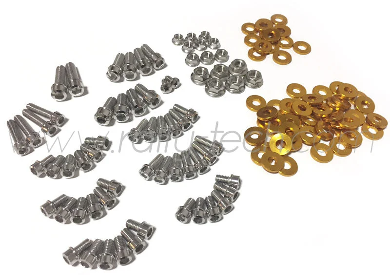ENGINE BAY DRESS UP BOLT KIT .- SUBARU EJ ENGINE - GOLD