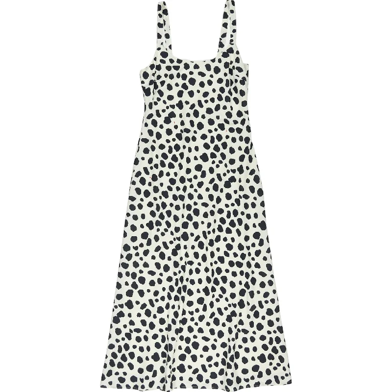 Omnes Black White Lily Midi Slip Dress