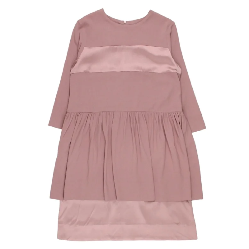 Orla Kiely Dusky Pink Crepe Satin Dress