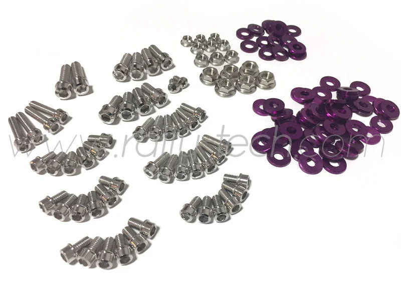 ENGINE BAY DRESS UP BOLT KIT - SUBARU EJ ENGINE - PURPLE