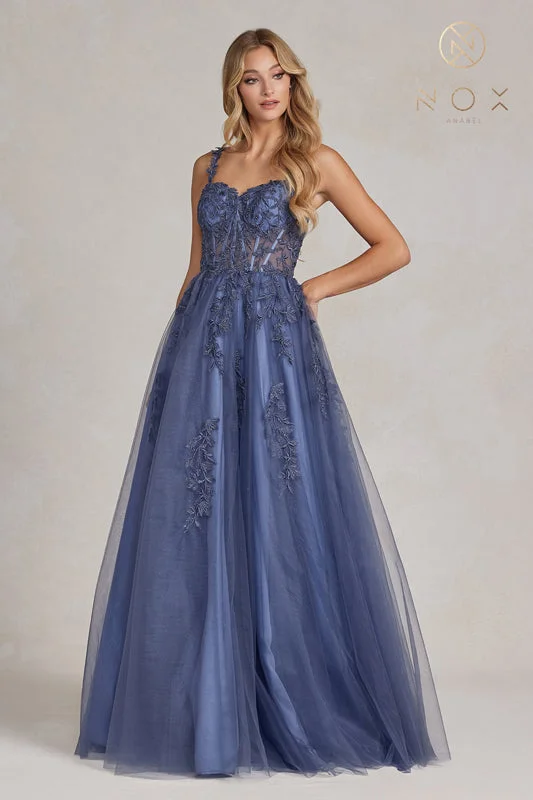 Nox Anabel T1082: Enchanting Prom Dress for a Regal Princess
