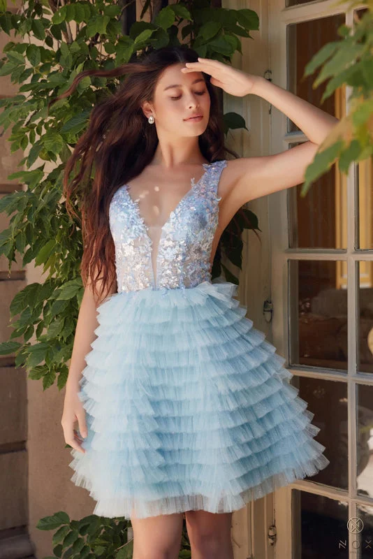 Sequin Applique Cocktail Dress By Nox Anabel R883