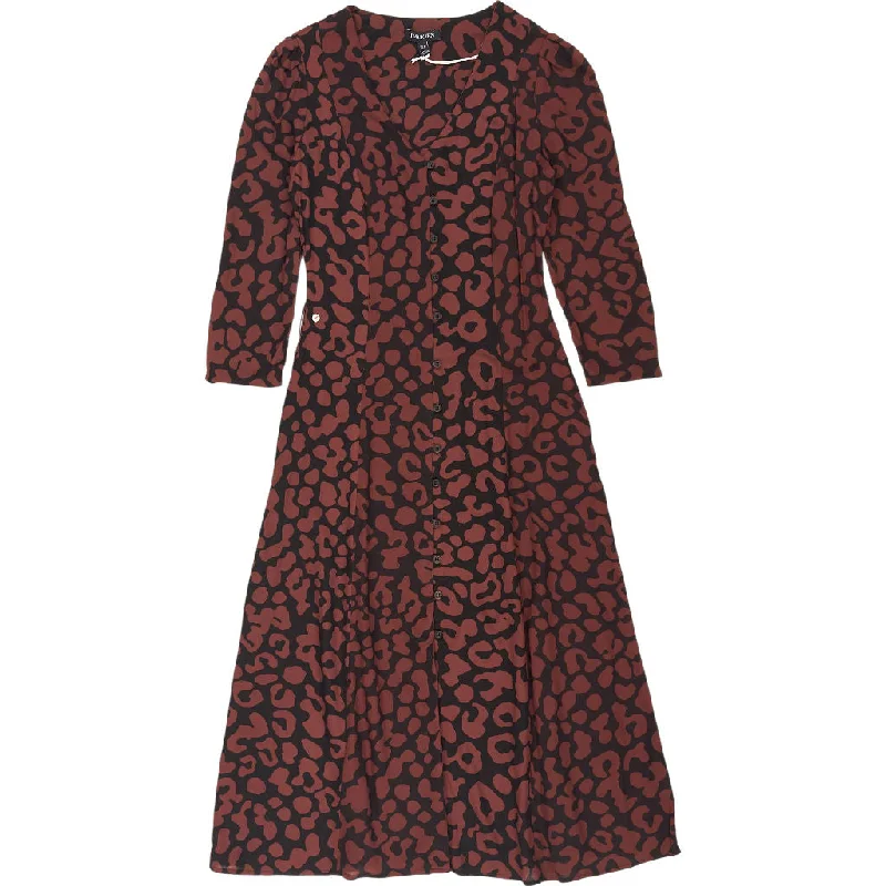 Baukjen Black & Brown Animal Print Esmee Dress