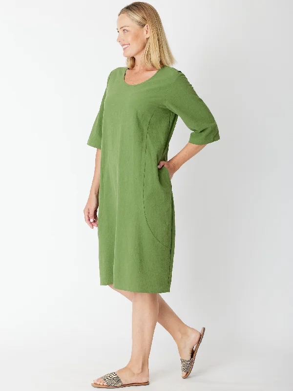 Upcycle Pocket Dress - Green -  CORDELIA ST