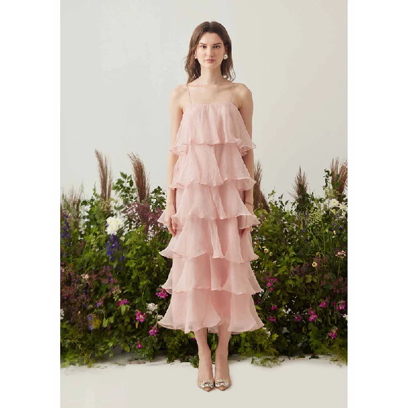 AMOSHI Pink Solid/Plain Felicia Dress