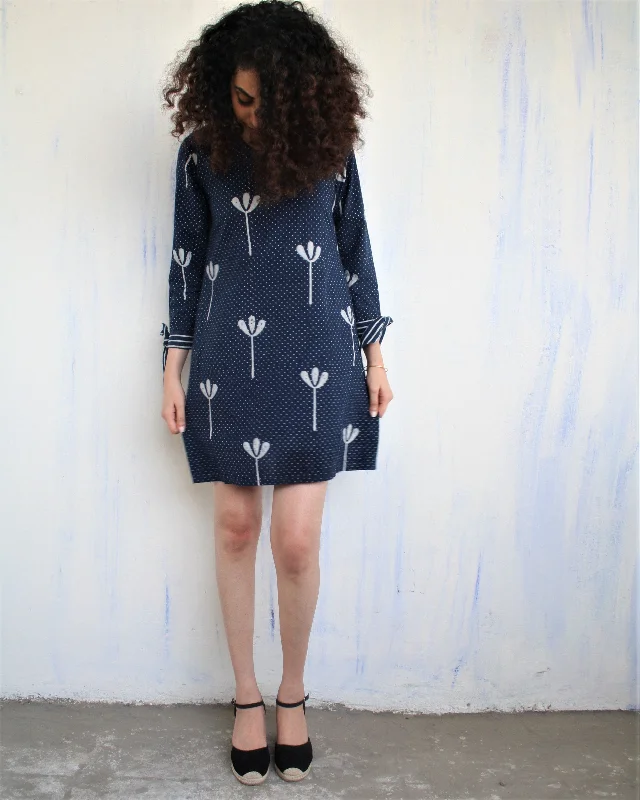 Chidiyaa Blue Cotton Dress