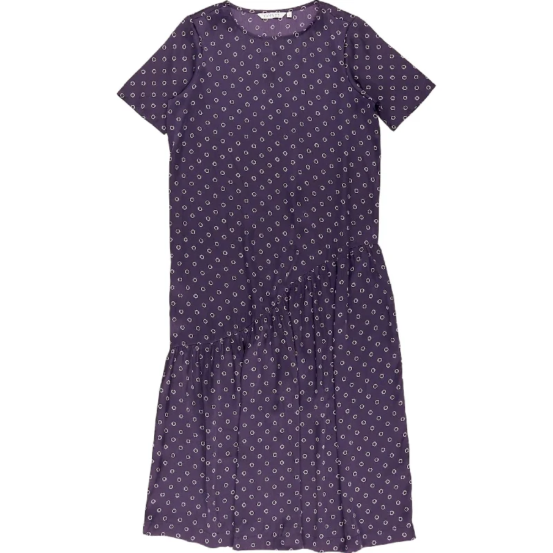 Omnes Purple Polka Dot Dress
