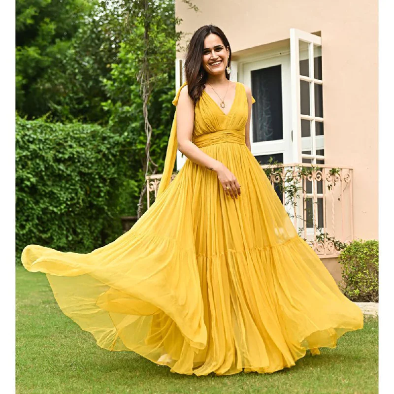 ORDINAREE Spicy Mustard Long Dress
