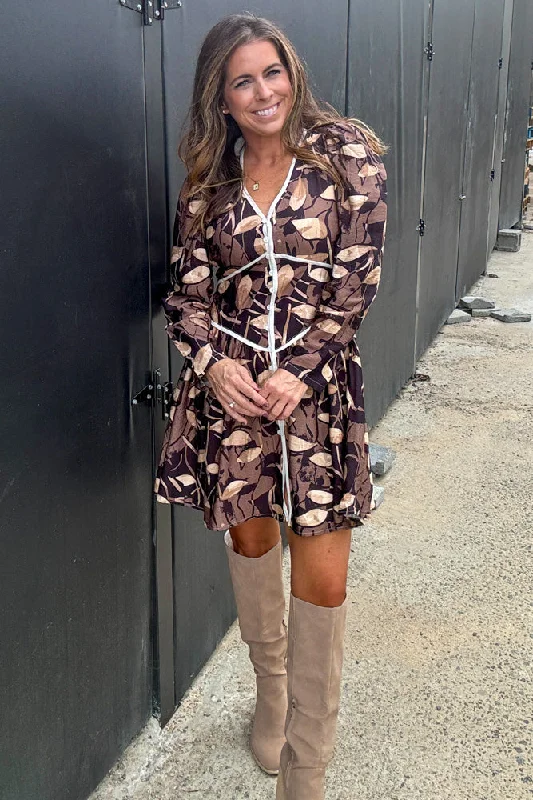 SALE-TCEC-Some Kind Of Wonderful Dress-Brown/Multi