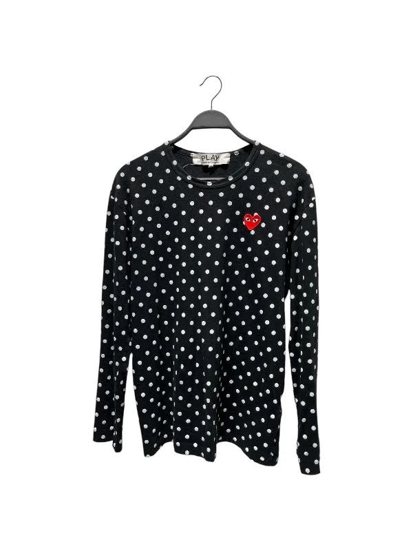 PLAY COMME des GARCONS/LS T-Shirt/XL/Polka dot/Cotton/BLK/POLKADOT CHEST LOGO LS Front Pockets Side Pockets Patch Pockets PLAY COMME des GARCONS/LS T-Shirt/XL/Polka dot/Cotton/BLK/POLKADOT CHEST LOGO LS Front Pockets Side Pockets Patch Pockets