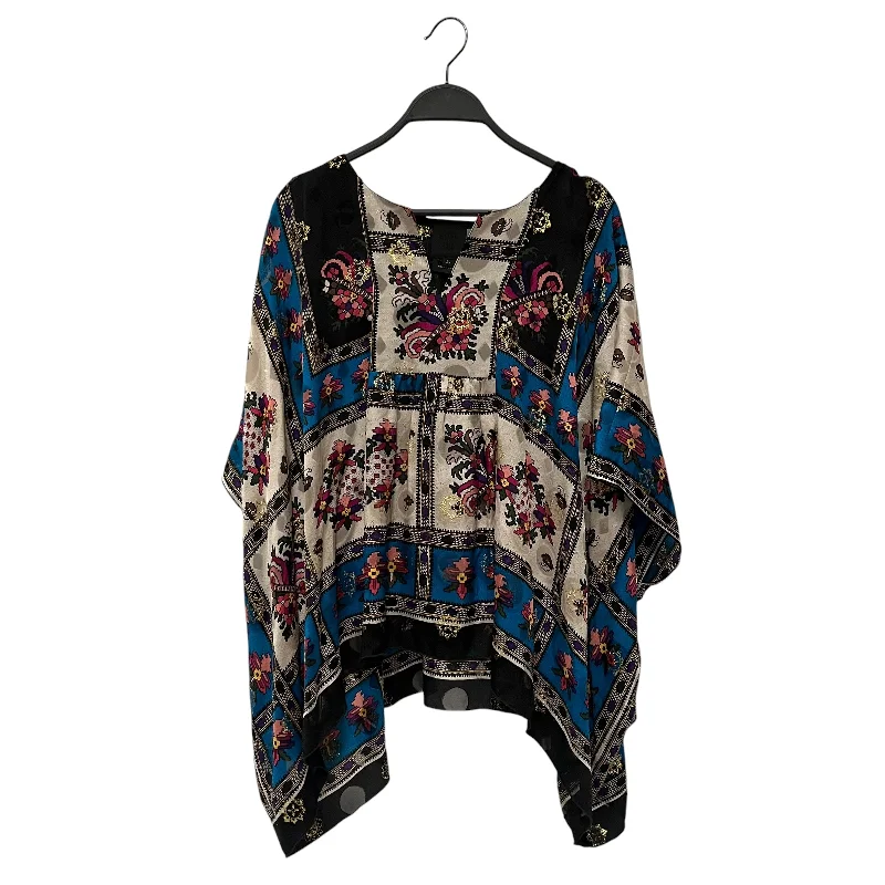 ANNA SUI/T-Shirt/L/All Over Print/Silk/MLT/ Hooded Caped Shawl Collar