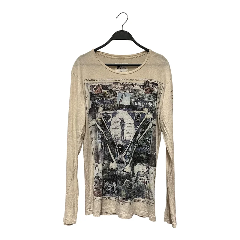 ALLSAINTS SPITALFIELDS/LS T-Shirt/S/Cotton/CRM/ Oversized T-Shirt Spandex breathable ALLSAINTS SPITALFIELDS/LS T-Shirt/S/Cotton/CRM/ Oversized T-Shirt Spandex breathable