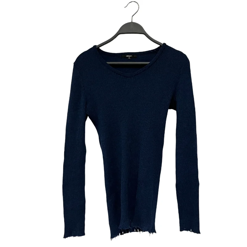 SHELLAC/LS T-Shirt/46/Cotton/BLU/ Mesh Canvas Denim