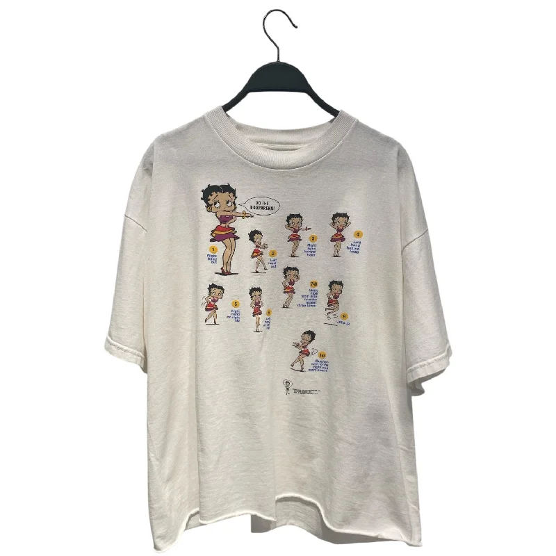 STANLEY DESANTIS/T-Shirt/Cotton/WHT/BETTYBOOP Satin Blend Silk Blend Wool Blend