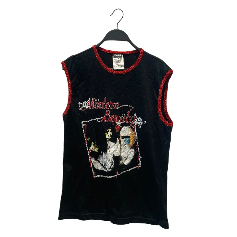 DOLCE&GABBANA/T-Shirt/38/Cotton/BLK/ Rayon Fabric Velvet Fabric Corduroy Fabric