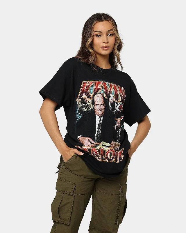 American Thrift X The Office Kevin Malone Vintage T-Shirt Black Embroidered Appliqued Beaded American Thrift X The Office Kevin Malone Vintage T-Shirt Black Embroidered Appliqued Beaded