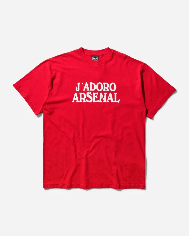 Men's Arsenal J'Adoro T-Shirt Red Zippered Front Buttoned Front Snap Front
