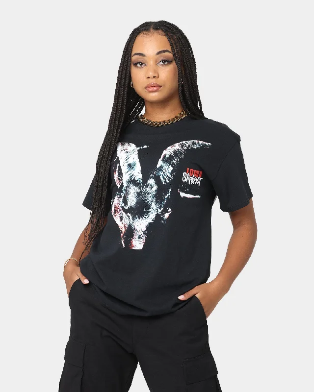 Bravado Iowa Goat T-Shirt Black Collared Crew Neck Turtle Neck