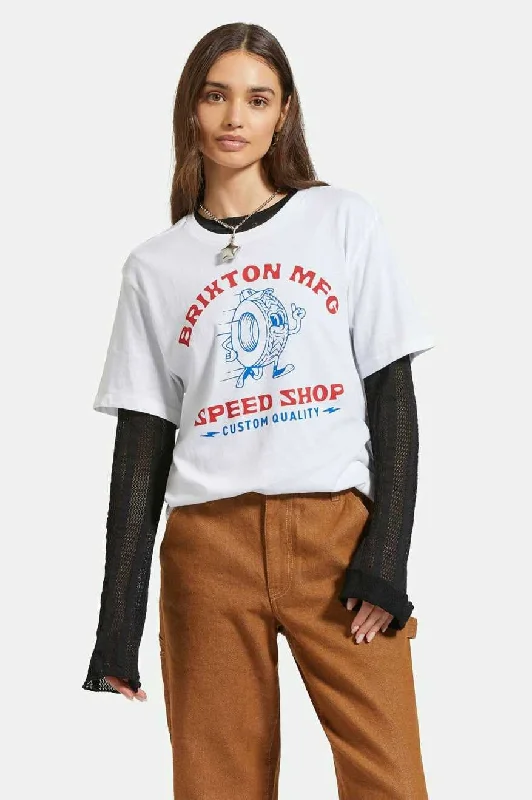 Brixton Speed Shop Vintage Crew T-Shirt Oversized T-Shirt Spandex breathable