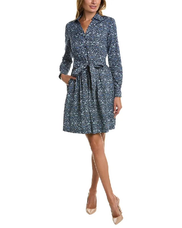 Brooks Brothers Tie Waist Shirtdress A-Line Day Work