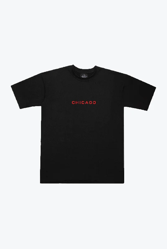 Chicago Fire FC Essentials Heavyweight T-Shirt - Black Rayon Velvet Corduroy